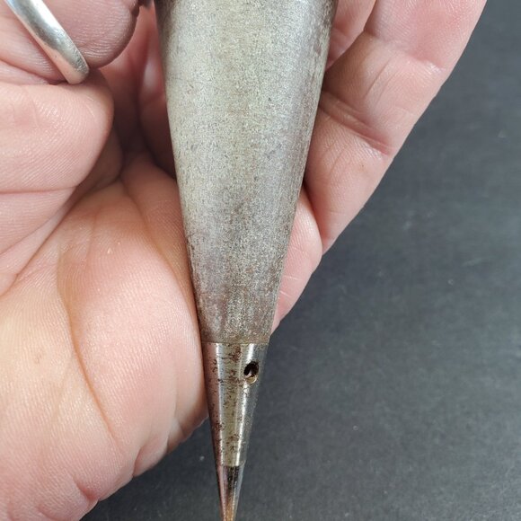 Vintage Dietzgen Brass Plumb Bob 5724S-18 Ounce Tool with Original Box & Steel P - Picture 12 of 13